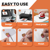 HTVRONT Sublimation Sticker Paper - 20 Pcs Glossy Transparent Waterproof Sublimation Stickers HTVRONT