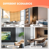 OUZUGIE WPC Acoustic Slat Wall Paneling, 8-Pack 96 x 6 Inches 3D Wall Panels for Interior Wall Decor,Living Room,TV Background,Study Room,Office Spaces,Bedroom,High Grille (Black) OUZUGIE