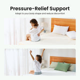 Marsail Queen Size Memory Foam Mattress Topper, 3 Inch Cooling Gel Infused with Soft Cover, CertiPUR-US and Oeko-TEX Certified, Sofa, RV, Camping Marsail