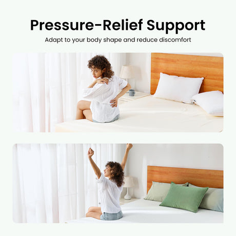 Marsail Queen Size Memory Foam Mattress Topper, 3 Inch Cooling Gel Infused with Soft Cover, CertiPUR-US and Oeko-TEX Certified, Sofa, RV, Camping Marsail