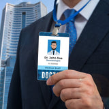 100 Pcs White PVC Cards with Slot Punch on Short Side Vertical Slot Punch Card Blank Credit Cards Plastic Photo ID Card Graphic Quality PVC Cards for Business Office, Standard CR80 30Mil Size Tinlade