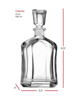 Customized Monogrammed Whiskey Decanter Set - 2 Glasses, Engraved Shield Crown Design - Wedding Decanter with Wood Box Krezy Case