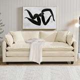 SoarFlash 71.6" Chenille Sectional Sofa, Comfy Modular Loveseat Sofa, Modern 2-Seat Couch Deep Seat Sofa Set for Living Room,Beige SoarFlash