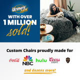ULTIMATE SACK 6ft Bean Bag Chair, Oversize Bean Bag Chair for Adults, Comfy Chair Bean Bag Couch Lounge Sofa Loveseat Furniture | Charcoal Fur ULTIMATE SACK