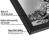 Americanflat 12x18 Poster Frame with Polished Plexiglass - Black Picture Frame with Engineered Wood - Epic Collection - Wide Photo Frame for Wall Display Americanflat