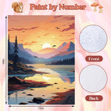 Gueevin 10 Pack Paint by Number DIY for Adults Paint by Numbers Acrylic Painting Kits Canvas, Without Frame, Simple Oil Painting for Spring Summer Gift Wall Decor 12 x 16 inch(Mountain Style) Gueevin