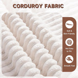 LINSY Futon Sofa Bed: 71 Inch Corduroy Futon Couch with Adjustable Backrest, Convertible Folding Futons Sofa Couches for Small Spaces Living Rooms Apartment Office, Beige LINSY