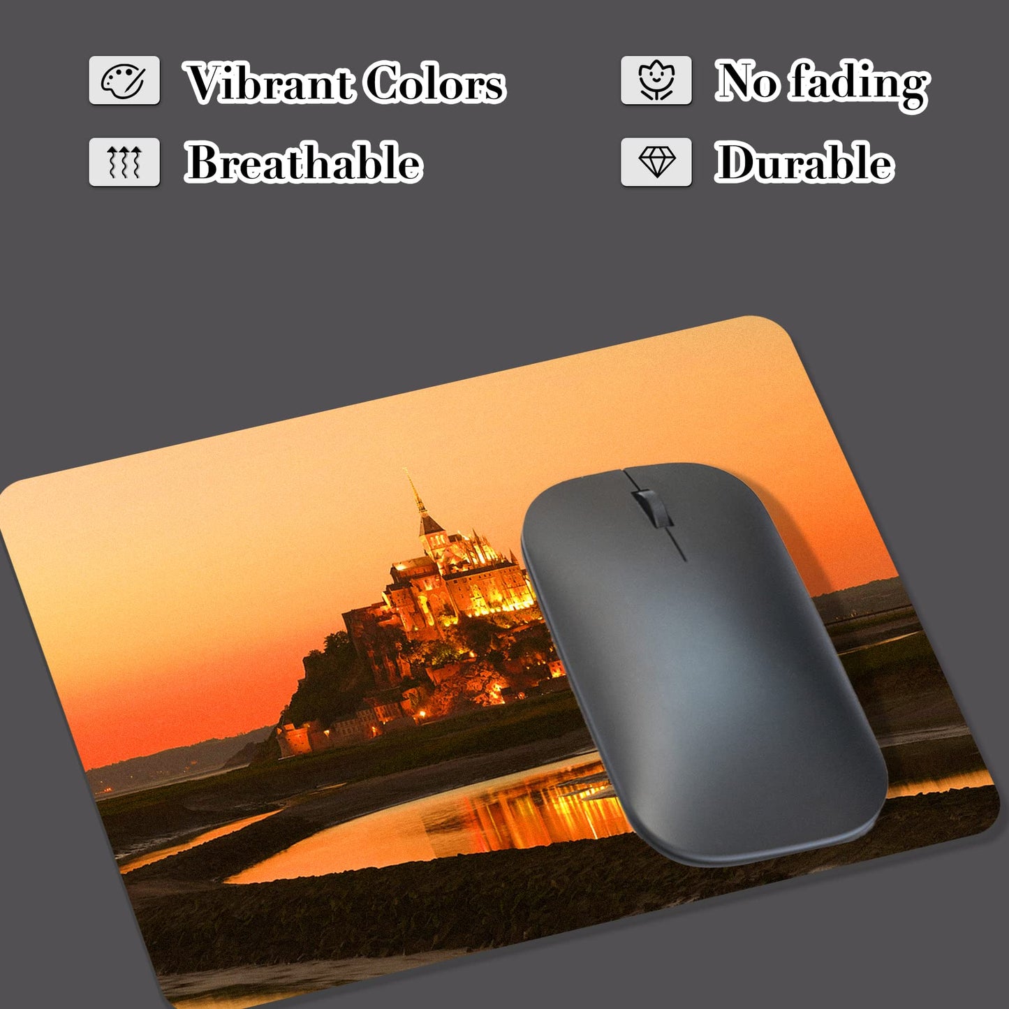 A-SUB Sublimation Mouse Pad Blank Rectangular Blanks 3mm Thick for Transfer Heat Press Printing Crafts 9.4x7.9x0.12 Inches White 11pcs