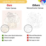 4 Pack Halloween Cartoon Paint by Numbers for Kids with Framed Canvas-with Wooden Easel, Pumpkin Paint by Number for Kids Ages 4-8-12, DIY Easy Acrylic Oil Painting Kits for Home Wall Decor (8X8inch) KOJEFCV