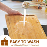 Extra Large Cutting Board, 17.6" Bamboo Cutting Boards for Kitchen with Juice Groove and Handles Kitchen Chopping Board for Meat Cheese board Heavy Empune