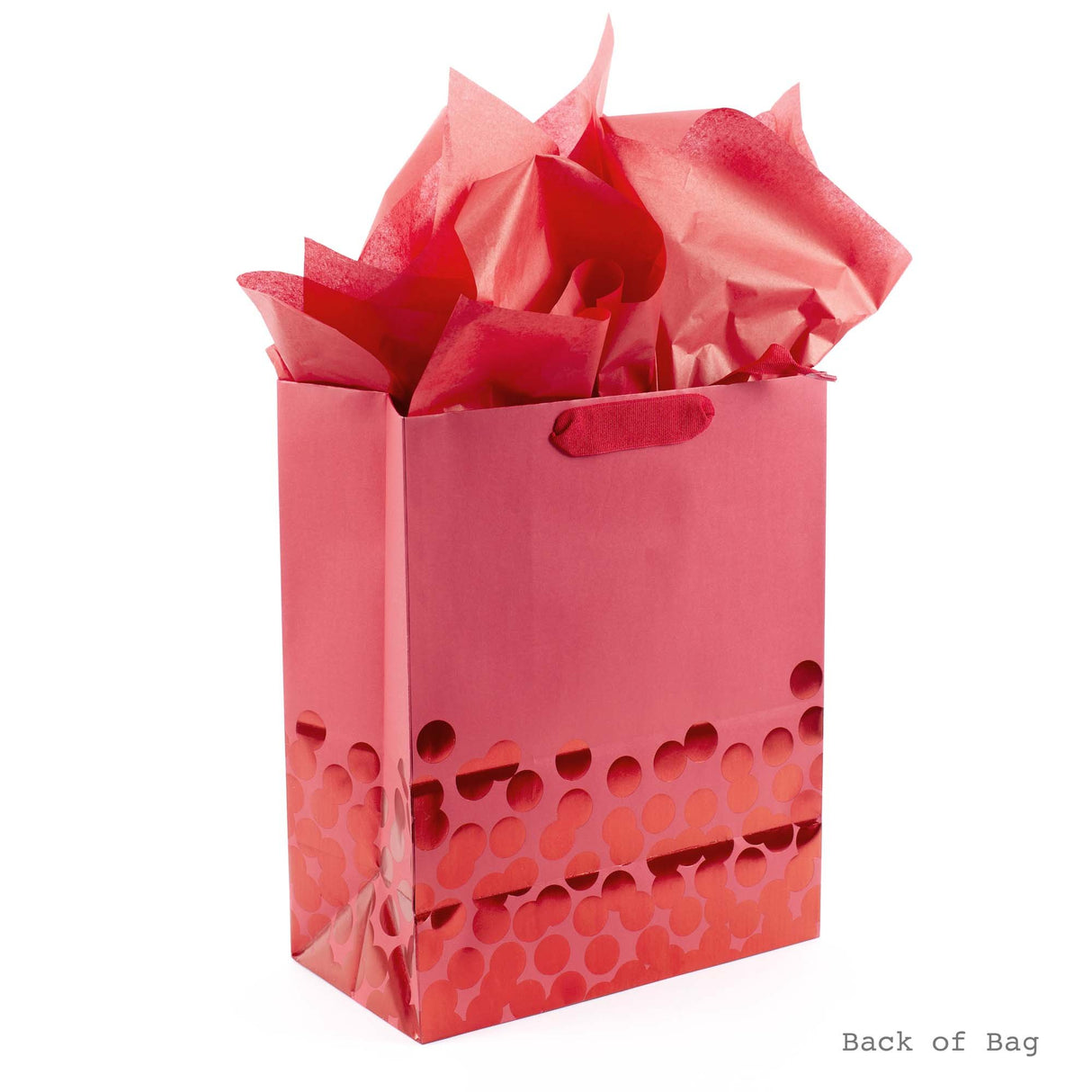 Hallmark 13" Large Gift Bag with Tissue Paper (Red Foil Dots) for Christmas, Father's Day, Birthdays, Graduations, Valentines Day, Sweetest Day or Any Occasion Hallmark