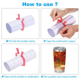 PATIKIL Plastic Pinch Tumbler Clamp, Sublimation Tumblers Pinch Clip for 20 OZ Sublimation Tumblers Pinch Tool for Skinny Straight Tumblers, Pink PATIKIL