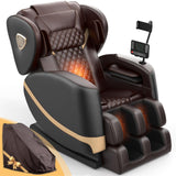 FURNIMAT 2025 Massage Chair Full Body, Zero Gravity Massage Chair with 10 Fix Rollers, Heating, Foot Massage, Auto Modes, Bluetooth Speaker, Touch Screen Controller (Upgraded Version) FURNIMAT