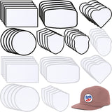 Waydress 60 Pcs Sublimation Patches Blank Fabric Iron on Hat Patches Blank Repair Blank Patches for DIY Crafts Hats Shirts Shoes Jeans Bags Uniforms, 6 Styles(Black and White) Waydress