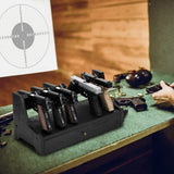 DGWJSU Pistol Rack Gun Safe, Real Wood Handgun Rack Holder for Gun Cabinet Accessories, Rustic Style Gun Rack Organizer for Nightstand, Gifts for Men DGWJSU