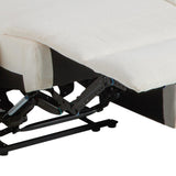 75'' Manual Reclining Sofa with Storage Drawer, 3 Seat Wall Hugger Recliner Couch with Cup Holders, Side Pockets, Chenille Fabric, Compact 3-Person Recliner for RV, Living Room, Apartment (Beige) LURVIA