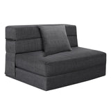 Nigoone Fold Sofa Bed Couch Twin Size with Pillow Memory Foam Convertible Sleeper Chair Bed Futon Lazy for Living Room/Home Office/Guest Beds/Apartment/Upstairs Loft,Dark Gray Nigoone