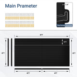 Neoaider Slatwall Panel 8 FT x 4 FT, Interlocking Slat Wall Paneling, Wall Mounted PVC Wallpanel, Suitable for Garage Storage and Organizer, Slatwall Board, Shelves - Black Neoaider
