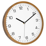 Foxtop Wood Wall Clock 12 Inch Silent Non-Ticking Battery Operated Quartz Round Wooden Wall Clock Decorative for Kitchen Bedroom Living Room Home Office Decor Foxtop