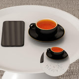 Nesting Tables, White Side Tables, Modern End Tables for Living Room Nesting Coffee Table Set of 2,Console Table Pedestal Tables TDDFLO