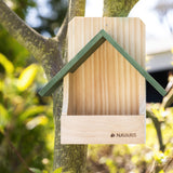 Navaris Small Bird Nesting Box - Wood Nest for Robin, Hummingbird, Parakeet, Bluebird - Perch House for Outdoors Birdhouse Birds - Made of Pine Wood Navaris
