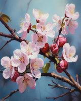 WUIVCTR DIY Paint by Number for Adults Beginner, Plum Blossom Branch, Painting by Number Oil Painting with Brushes and Acrylic Pigment, 40x50cm WUIVCTR
