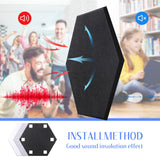 Hexagon Adhesive Acoustic Panels, 12 x 10 x 0.4 Inches Soundproof Sound Dampening Wall Sound Absorbing Panel for Recording Studio, Office, Home Studio (36 Pcs) Remagr