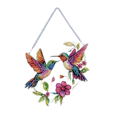 STGLCR Hummingbird Diamond Art Suncatcher,DIY Special Shape Hanging Diamond Gem Art,Window Pendant Ornament Suitable for Sparkling Garden, Window Wall Decoration Painting 7.8INCH STGLCR
