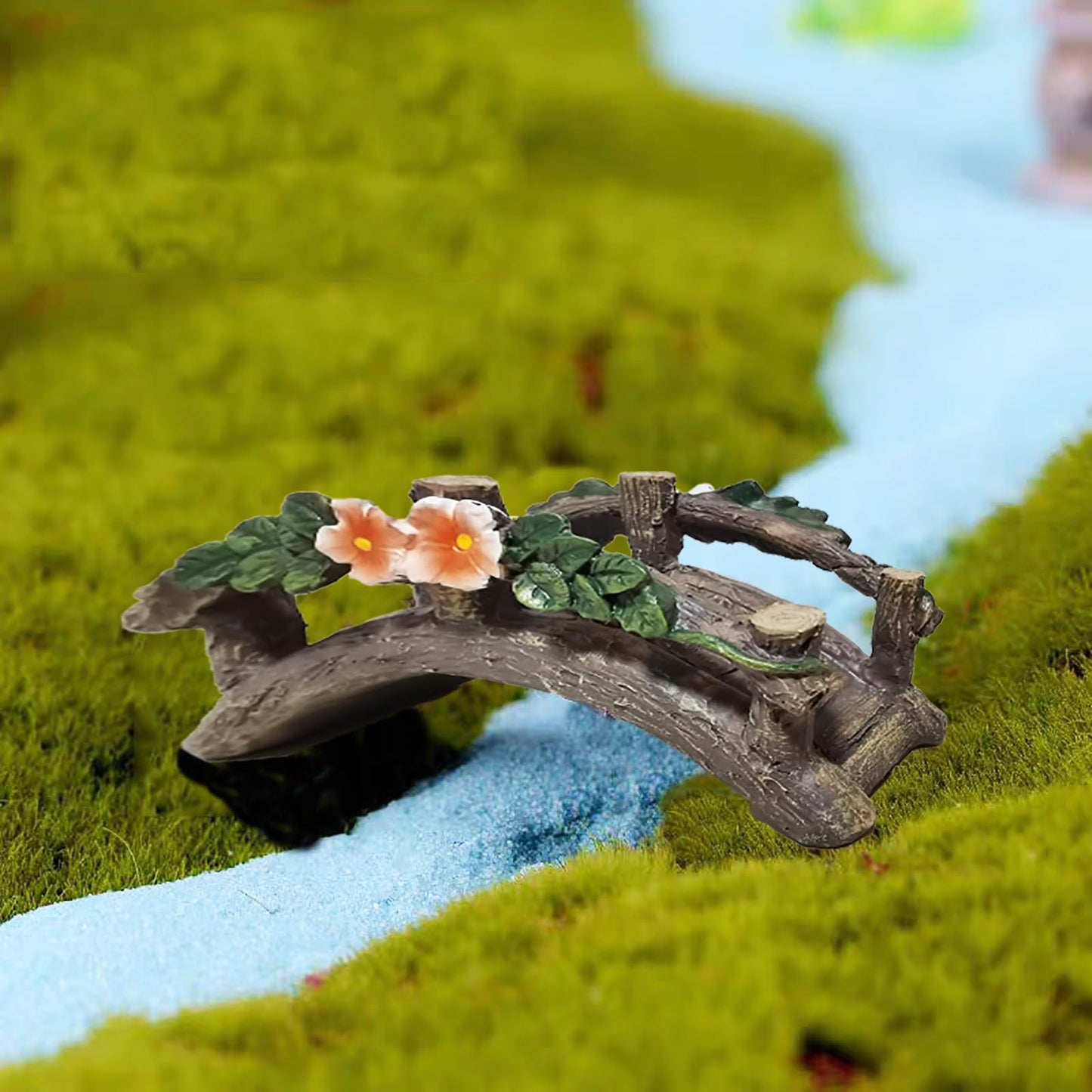 MUAMAX Fairy Garden Bridge Mini Bridge for Fairy Garden Flower Bridge Resin Arched Artificial Little Bridge Micro Landscape Garden Bridge for Dollhouse Ornaments Fairy Garden Accessories - WoodArtSupply