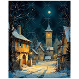 TAOPAOLAB Winter Paint by Numbers Kit for Adults - DIY Snowy Village Night Scene Painting on Canvas 16x20 Inches, Acrylic Paint Set, Suitable for Beginners, Holiday Art for Home Decoration or Gifts TAOPAOLAB
