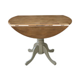 International Concepts Inch Dual 42 Drop Leaf Dining Table, Distressed Hickory/Stone IC International Concepts