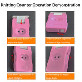 2 Pieces Knitting Counters, Knitting Needle Marking Tool, Plastic Knitting Stitch Counter, Crochet Yarn Row Counter Pink JSHYGOUP