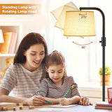 Ambimall 𝐅𝐮𝐥𝐥𝐲 𝐃𝐢𝐦𝐦𝐚𝐛𝐥𝐞 Floor Lamp - Floor Lamps 9W 𝐋𝐄𝐃 Light Bulb Included, Standing Lamps for Living Room with Adjust Head, Modern Standing Tall Light Rotary Switch for Office Ambimall