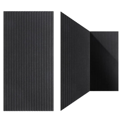 Woanger 5 Pack Large Acoustic Panels 47x24x0.4 Inch Sound Dampening Panels Self-Adhesive Noise Absorbing Sound Proof Wall for Echo Absorption for Home Studio Office Game Room(Black)