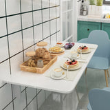 IFANNY Wall Mounted Folding Desk, Fold Down Desk Drop Leaf Table, Laundry Folding Table, Wood Floating Desk for Wall, Foldable Computer Desk Wall Mount, Wall Desks for Small Spaces (White) IFANNY