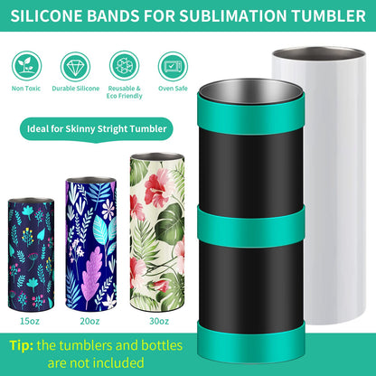 Silicone Bands for Sublimation Tumbler, 30Pcs Elastic Sublimation Paper Holder Sublimation Silicone Rubber Bands Prevent Ghosting Sublimation Tight-Fitting Heat-Resistant for Sublimation Accessories