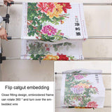 Needlework Floor Frame, Adjustable Cross Stitch Craft Stand, Standing Embroidery Lap Table, for Art Craft Sewing Holder JDH