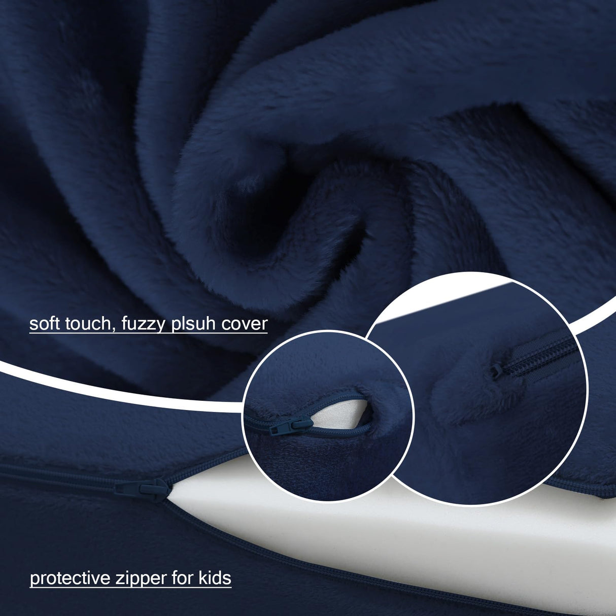 MeMoreCool Modular Kids Play Couch – 10-Piece Foam Sofa for Toddlers & Kids, Convertible Playroom Furniture and Fold-Out Floor Bed, High-Density Foam with Washable Covers – Navy Blue MeMoreCool