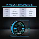 HP3DF PLA Filament, PLA Plus(PLA+), 3D Printer Filament, PLA Filament 1.75mm Dimensional Accuracy +/- 0.02mm, 1KG Spool (2.2 lbs), Fit Most FDM Printer (Glow Blue PLA) HP3DF