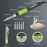 WORKPRO Soldering Iron Kit, 90W Soldering Gun with Digital Display and Iron Tips, 11-in-1 Adjustable Temperature Welding Kit for Electronic Repair, DIY Enthusiasts and Jewelry Makers (110V US Plug) WORKPRO