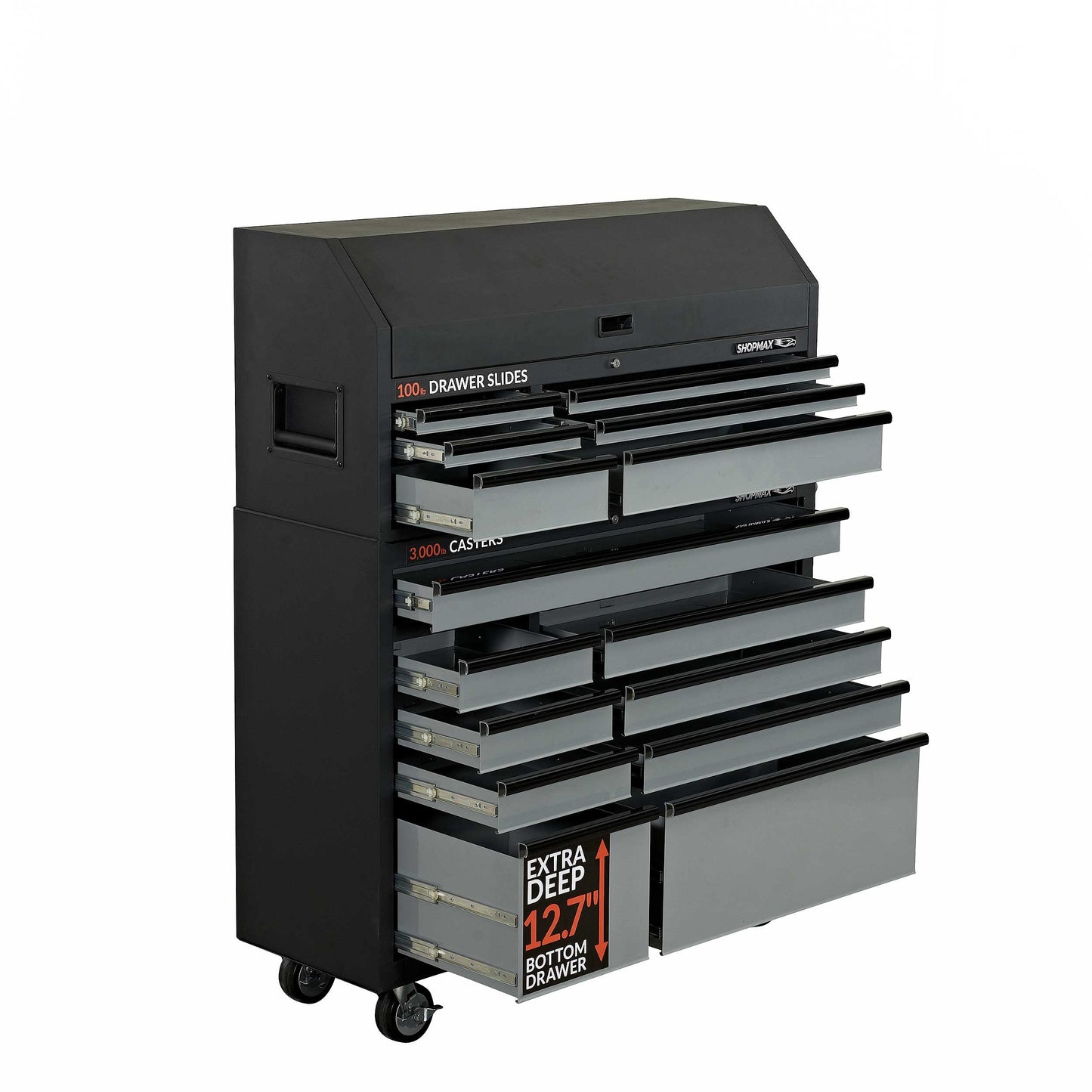 52 in. 15-Drawer Tool Chest and Rolling Cabinet Combo - WoodArtSupply