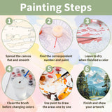 Ceiomez Paint by Numbers Landscape, Mountain Paint by Numbers Kit for Adults, Landscape Paint by Numbers for Adults on Canvas for Home Decor Gift Art Work 16x20in Ceiomez