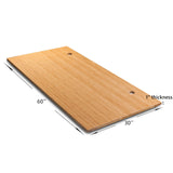 VWINDESK 60 x 30 x 1 Inch 100% Solid Bamboo Desk Table Top Only,for Standing Desk Home Office Desk with 60mm Grommets(Right Angle) VWINDESK
