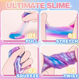 Unicorn Slime Party Favors for Kids, 36 Pack Non-Sticky & Stretchy Unicorn Slime Kit, Birthday Gift, School Classroom Award, Goodie Bags Stuffers, Basket Eggs Filler, Slime Bulk Set for Girls Boys BYONEBYE