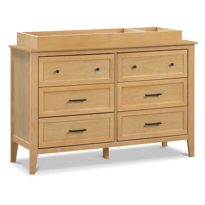 Davinci Sawyer Farmhouse 6-Drawer Dresser in Honey - WoodArtSupply