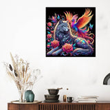 Lophomie Diamond Art Kits for Adults, 5D DIY Wolf Diamond Painting Kits for Adults Beginners, Diamond Dots Kits Gem Arts Crafts for Home Wall Decor 14x14 Inch Lophomie