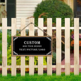 Dacawin Custom Sign Personlized Wood Sign for Door Add Your Text Picture Logo to Design Your Personal Signs Customizable Wooden Wall Door Plaque for Home Business Office Decor 6x12 Inch Dacawin