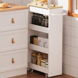 IRONCK Slim Storage Rolling Cart with Drawer and Wheels and Handle, 4 Tier Slide Out Utility Kitchen Cart for Small Spaces Kitchen Laundry Narrow Places, White IRONCK