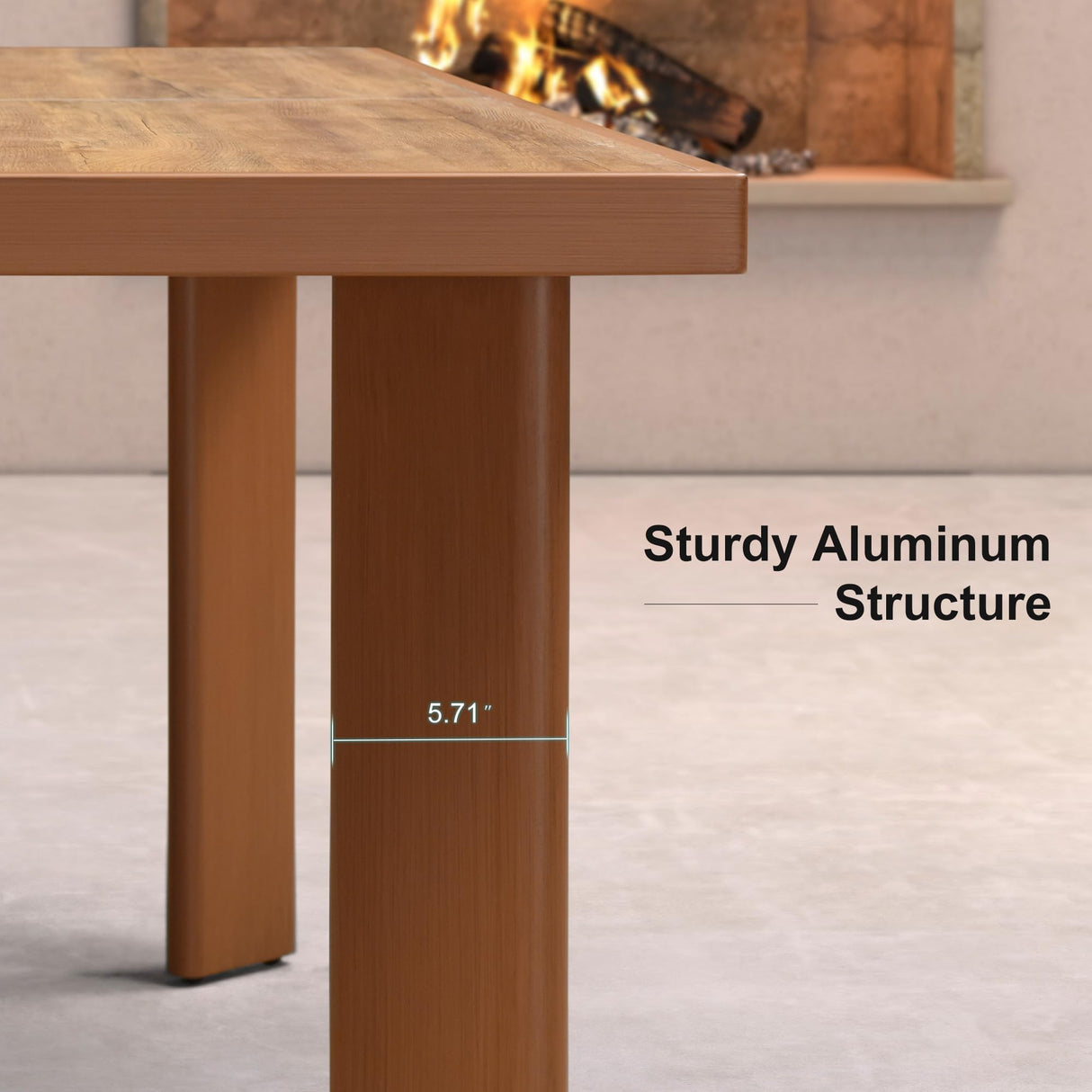 PURPLE LEAF 9 Pieces Dining Set Patio Metal Rectangular Table and Wicker Rattan Chairs for Outside Porch Garden Kitchen Modern Outdoor Furniture Sets PURPLE LEAF