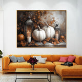 Diamond Art Kits for Adults Beginner, Autumn Pumpkin Fall Leaf DIY Modern Diamond Painting Kits 5D Diamond Dots Gem Art Crafts with Tools,Round Full Drill Crafts for Home Wall Decor&Gift-12x16in BAWKENTON